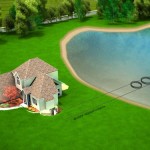 Demonstration of a typical Pond or Lake earth loop in Geothermal heating & cooling.